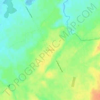 Carte topographique North Wilna, altitude, relief