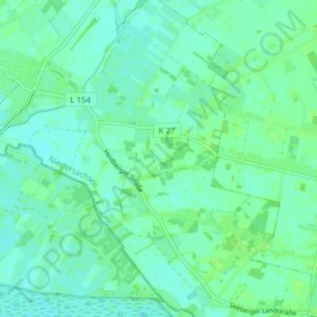 Carte topographique Heidberg, altitude, relief