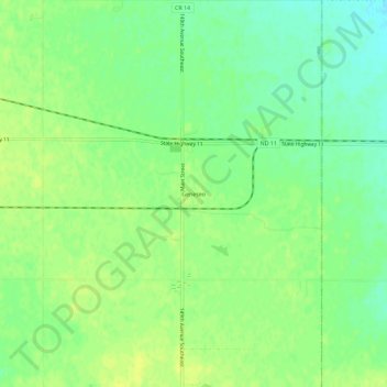 Carte topographique Geneseo, altitude, relief