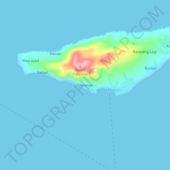 Carte topographique Camanga, altitude, relief