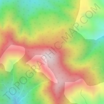 Carte topographique Mount Lanat, altitude, relief