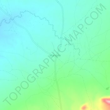 Carte topographique Manjolo, altitude, relief