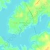 Carte topographique Caney City, altitude, relief