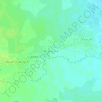 Carte topographique Madacascar, altitude, relief
