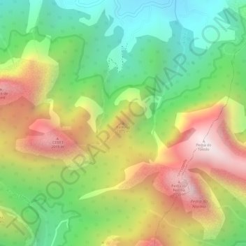Carte topographique Palmital, altitude, relief