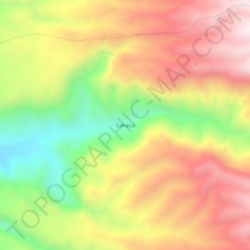 Carte topographique Cahuisa, altitude, relief