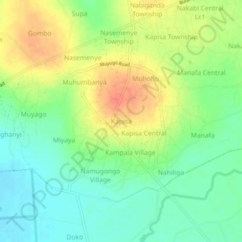 Carte topographique Kapisa, altitude, relief
