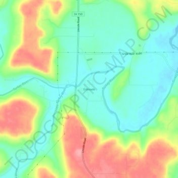 Carte topographique Eldorado, altitude, relief