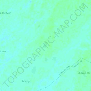 Carte topographique Bargawa Tunga, altitude, relief
