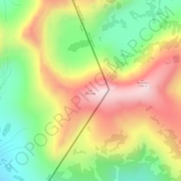 Carte topographique Storsola, altitude, relief