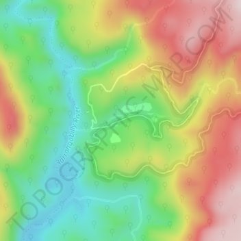 Carte topographique Yarrangobilly Caves, altitude, relief