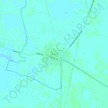 Carte topographique Molas, altitude, relief
