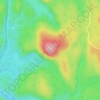 Carte topographique Mont Bondy, altitude, relief