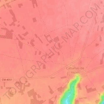 Carte topographique Mansilla, altitude, relief