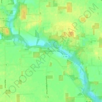 Carte topographique Webster, altitude, relief