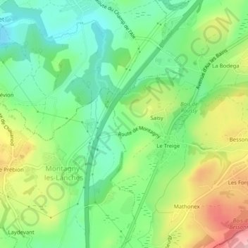Carte topographique Armeaux, altitude, relief