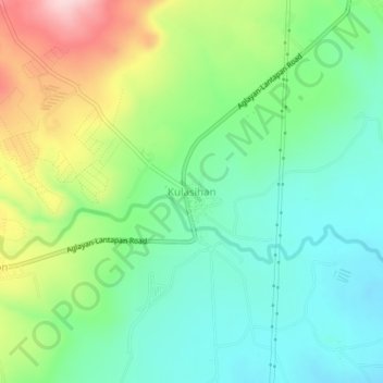 Carte topographique Kulasihan, altitude, relief