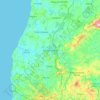 Carte topographique Torres Vedras, altitude, relief