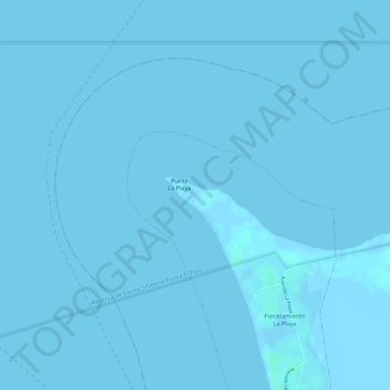 Carte topographique Punta La Playa, altitude, relief
