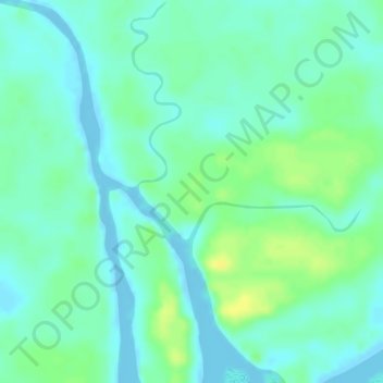 Carte topographique Fanamo, altitude, relief