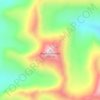 Carte topographique Algae Mountain, altitude, relief