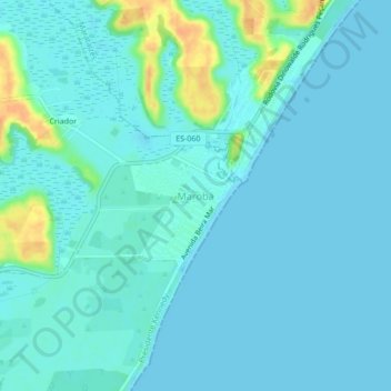 Carte topographique Marobá, altitude, relief