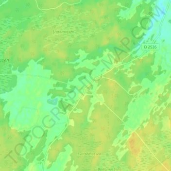 Carte topographique Frambo, altitude, relief