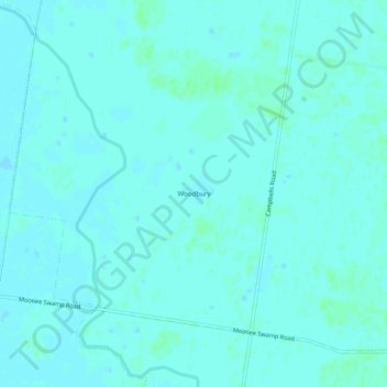 Carte topographique Woodbury, altitude, relief