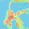 Carte topographique Central Sulawesi, altitude, relief
