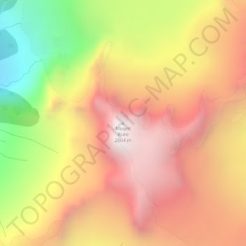 Carte topographique Mount Bute, altitude, relief