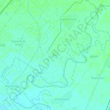 Carte topographique Elar, altitude, relief