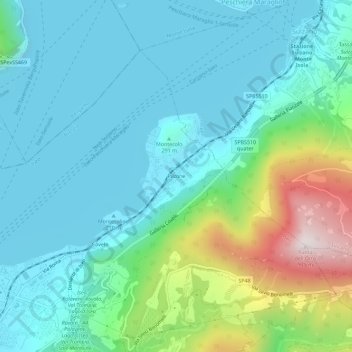 Carte topographique Pilzone, altitude, relief