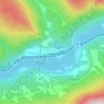 Carte topographique Taghum, altitude, relief