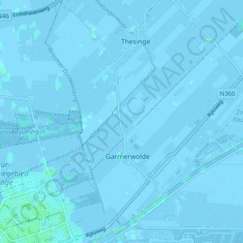 Carte topographique Lageweg, altitude, relief