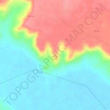 Carte topographique Monte Alegre, altitude, relief
