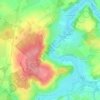 Carte topographique Les Garennes, altitude, relief