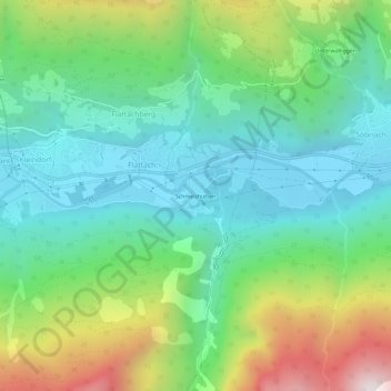 Carte topographique Schmelzhütten, altitude, relief