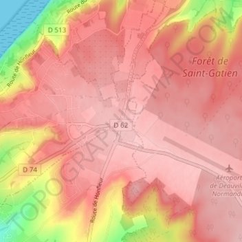 Carte topographique La Croix Sonnet, altitude, relief