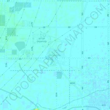 Carte topographique Ainavolu, altitude, relief