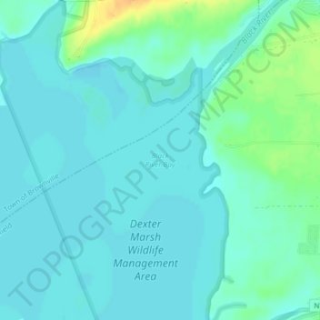 Carte topographique Black River Bay, altitude, relief