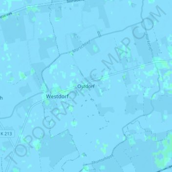 Carte topographique Ostdorf, altitude, relief