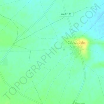 Carte topographique Sendero, altitude, relief