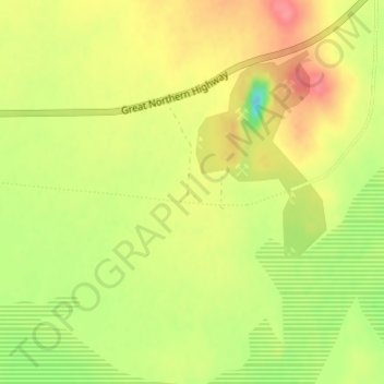 Carte topographique Nannine, altitude, relief