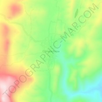 Carte topographique Chilacachapa, altitude, relief