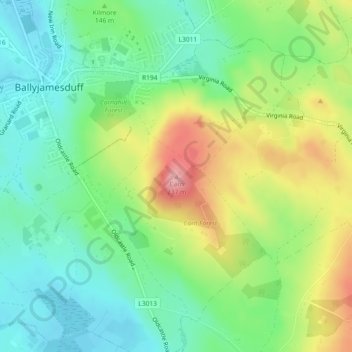Carte topographique Carn, altitude, relief