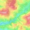 Carte topographique Le Mas de l'Aurence, altitude, relief