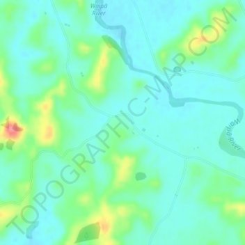 Carte topographique Otewa, altitude, relief