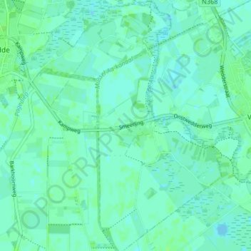 Carte topographique Smeerling, altitude, relief