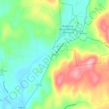 Carte topographique Stissing, altitude, relief