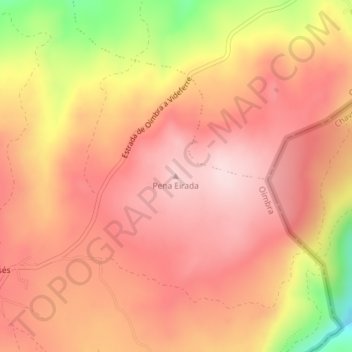 Carte topographique Pena Eirada, altitude, relief